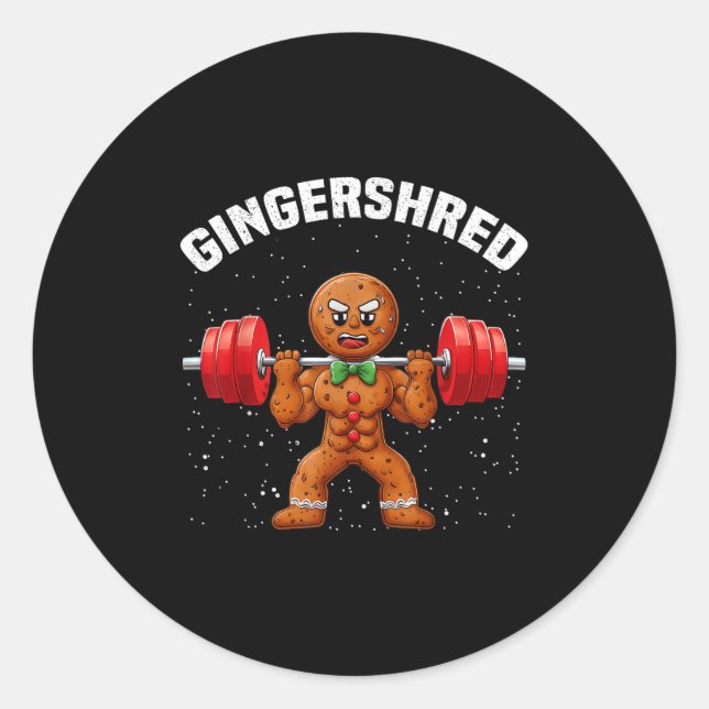 Adesivo Gingershred Funny Gingerbird Man Gym (Frente)
