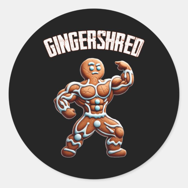 Adesivo Gingershred Funny Gingerbird Man Gym (Frente)