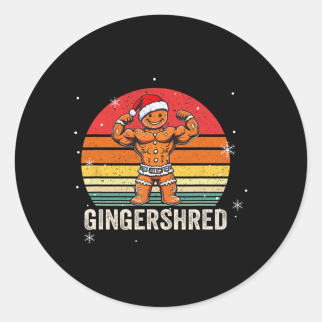 Adesivo Gingershred Funny Gingerbird Man Gym (Frente)