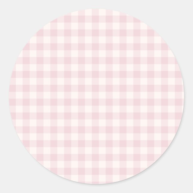Adesivo Gingham Clássico Primavera | Blush Suave (Frente)