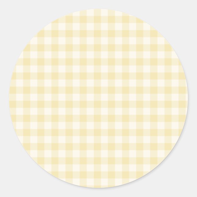 Adesivo Gingham Clássico Primavera | Creme de Manteiga (Frente)