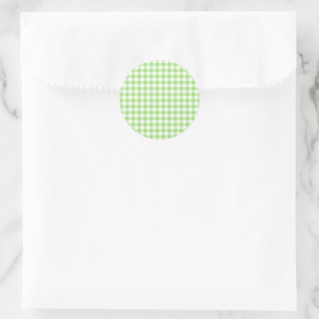Adesivo Gingham Clássico Verde Primavera  (Bolsa)