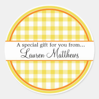Adesivo Gingham Gift Stickers Personalizados