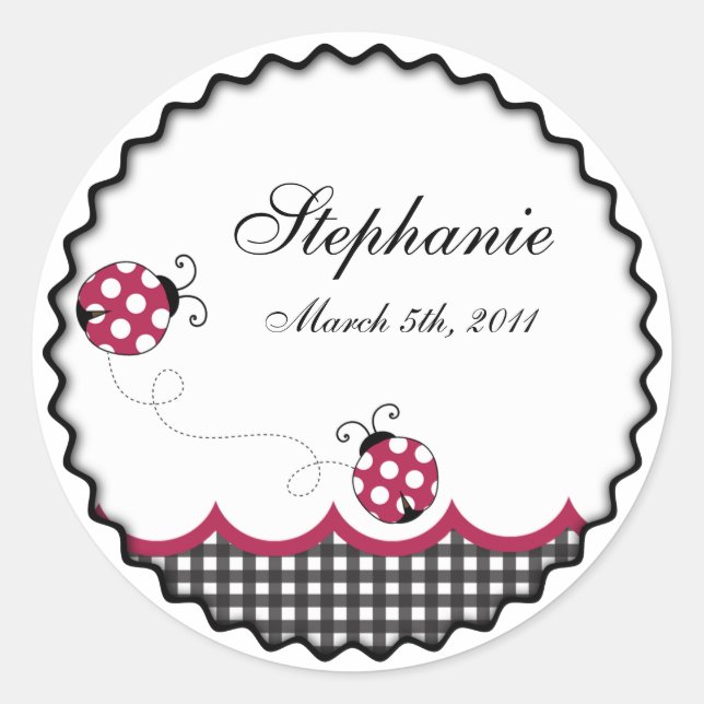 Adesivo Gingham Ladybug Sticker (Frente)