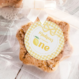Adesivo Gingham Lemon Themed primeiro aniversario