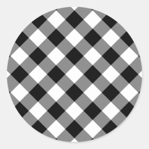 Adesivo Gingham Preto e Branco