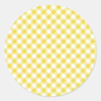 Adesivo Gingham Retrô Amarelo Dourado