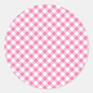 Adesivo Gingham Retrô Rosa Fúcsia