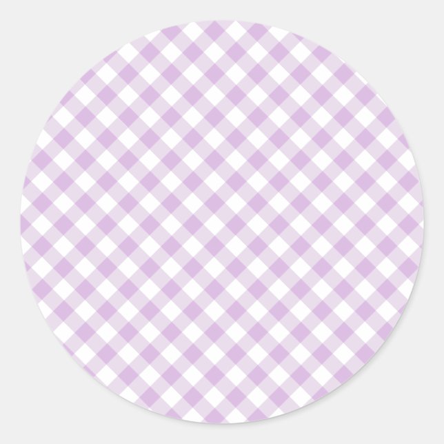 Adesivo Gingham Retro Suave Lilás (Frente)