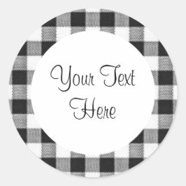 Adesivo Gingham Sticker Preto