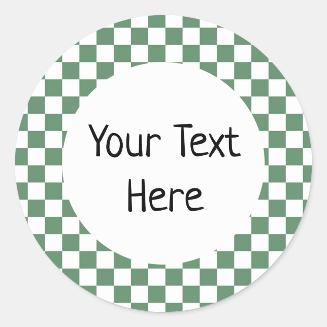 Adesivo Gingham Sticker Verde (Frente)