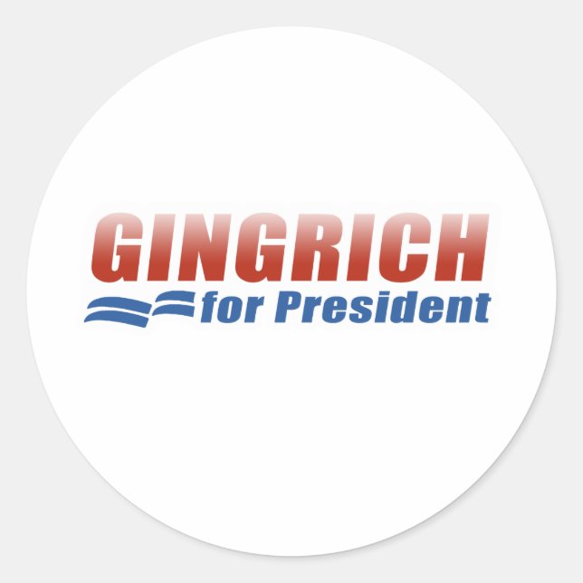Adesivo Gingrich para Presidente (2) (Frente)