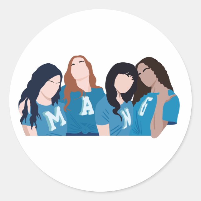 Adesivo Ginny e georgia, meninas MANG minimalistas (Frente)