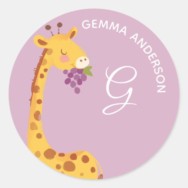 Adesivo Girafa - Alphabet Monogram - Cute School Daycare (Frente)