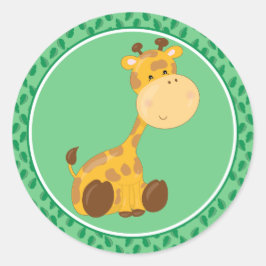Adesivo Girafa | Bebê Safari Animais Redondos