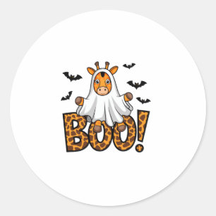 Adesivo Girafa Bonita Boo Halloween Diversão Zoo Lover