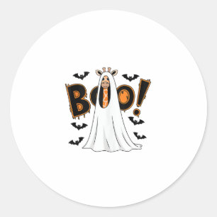 Adesivo Girafa Bonita Boo Halloween Zoo Lover _3