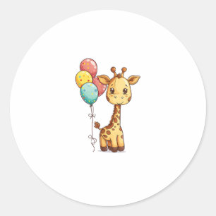 Adesivo Girafa Bonita Com Balões