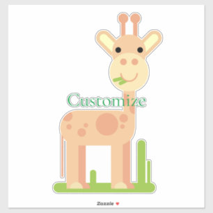 Adesivo Girafa Bonita Maçando Thunder_Cove