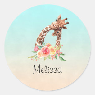 Adesivo Girafa Cólatra Cód. Água Mãe e Bebê