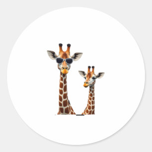 Adesivo Girafa com Óculos de Sol Safari na Selva Animal Gi