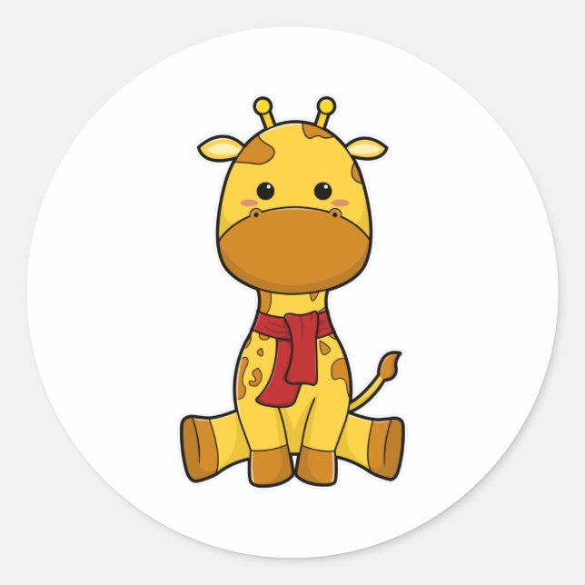 Adesivo Girafa com Scarf (Frente)