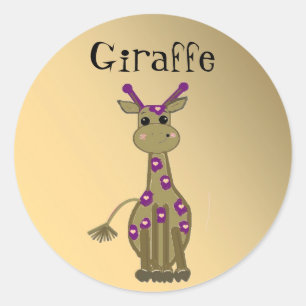 Adesivo Girafa de desenho animado