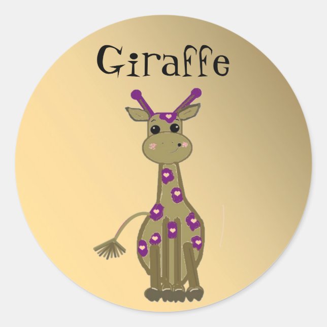 Adesivo Girafa de desenho animado (Frente)