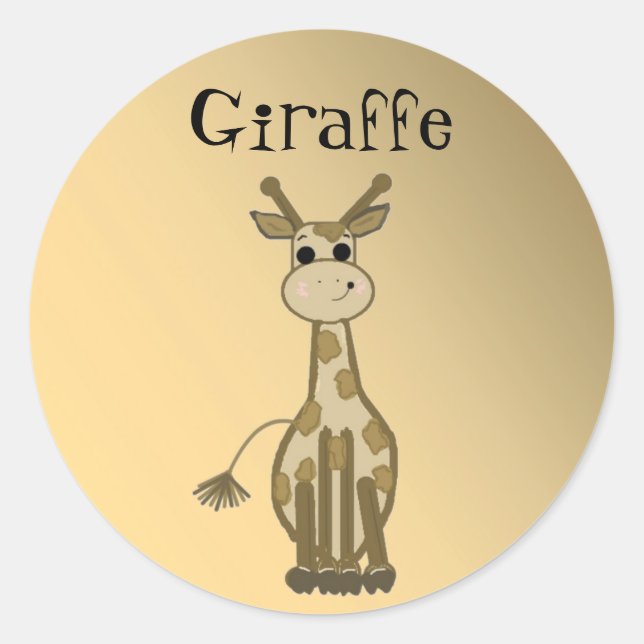 Adesivo Girafa de desenho animado (Frente)