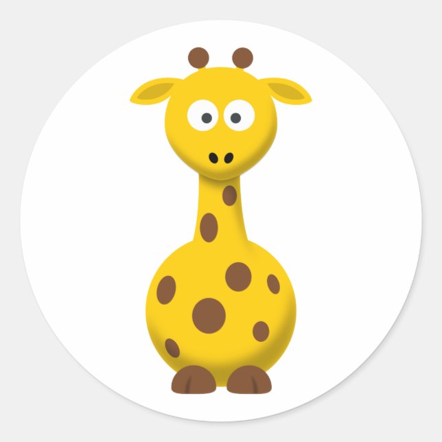 Adesivo Girafa de desenho animado (Frente)
