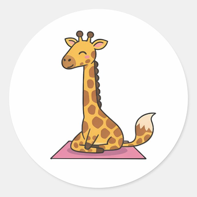 Adesivo Girafa de Ioga (Frente)