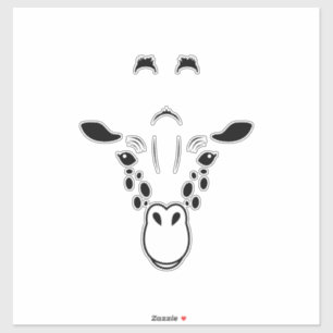 Adesivo Girafa Face Silhueta