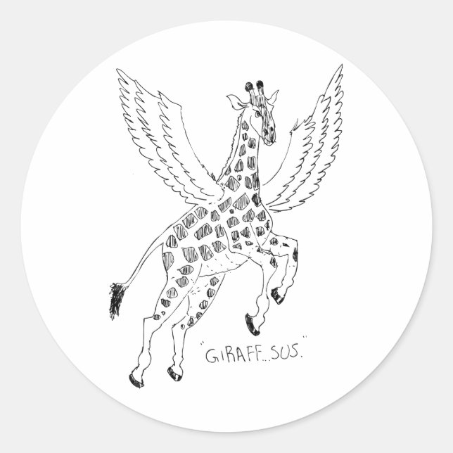 Adesivo Girafa + pegasus = Giraffsus (Frente)