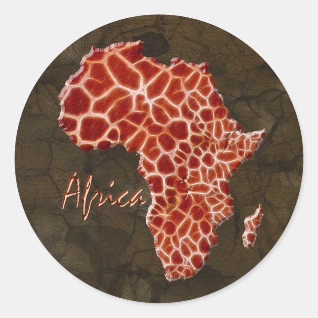 Adesivo Girafa Spots Map of AFRICA Sticker Series (Frente)