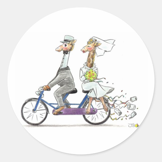 Adesivo Girafas de casamento (Frente)