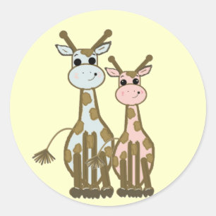 Adesivo Girafas de Desenho Animado Fofas