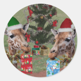 Adesivo Girafas de Natal
