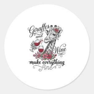 Adesivo Girafas E Vinho Camisa Com Desenho De Gravura Vint