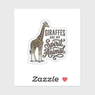 Adesivo Girafas São Meu Animal Espiritual Camisa Vintage D