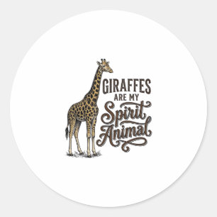 Adesivo Girafas São o Meu Animal Espiritual Camisa Vintage
