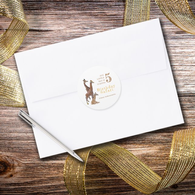 Adesivo Giraffe Birthday Safari (Giraffe Birthday Safari Stickers )