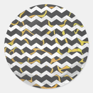 Adesivo Giraffe Black and Yellow Impressão