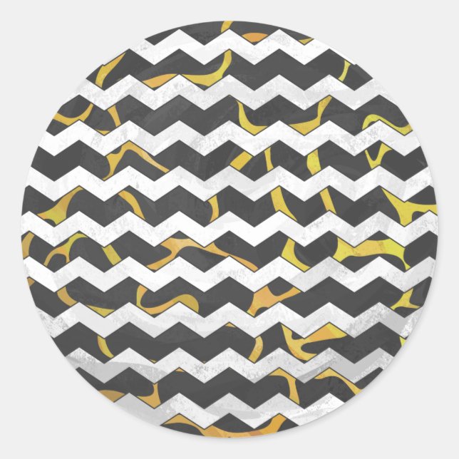 Adesivo Giraffe Black and Yellow Impressão (Frente)