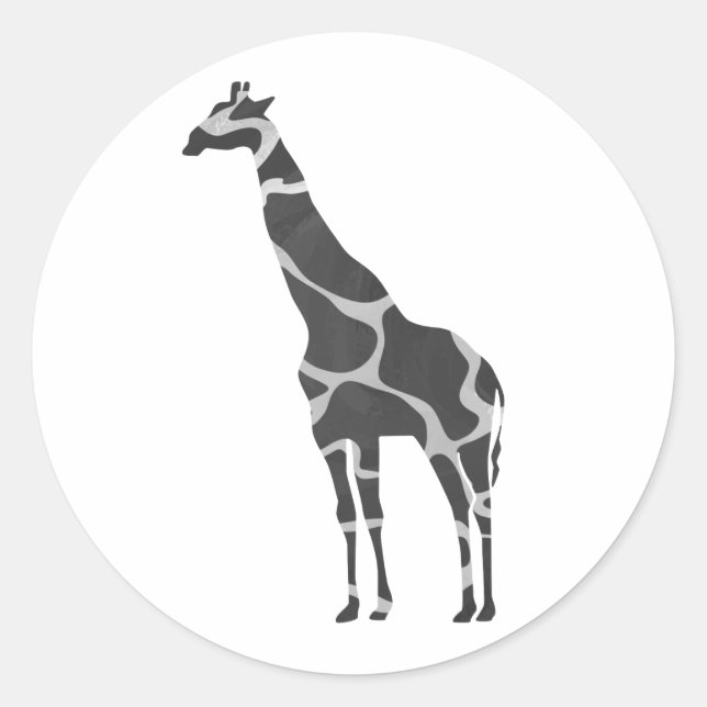 Adesivo Giraffe Black e Cinza Silhoutte (Frente)