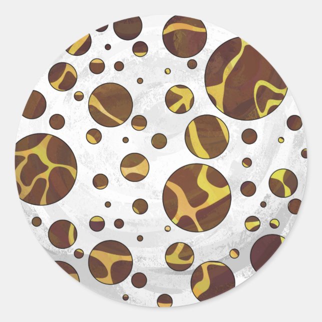 Adesivo Giraffe Brown e Impressão Amarelo (Frente)