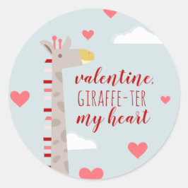 Adesivo Giraffe Heart Valentine Pun