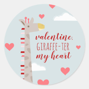 Adesivo Giraffe Heart Valentine Pun