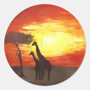 Adesivo Giraffe Silhouette