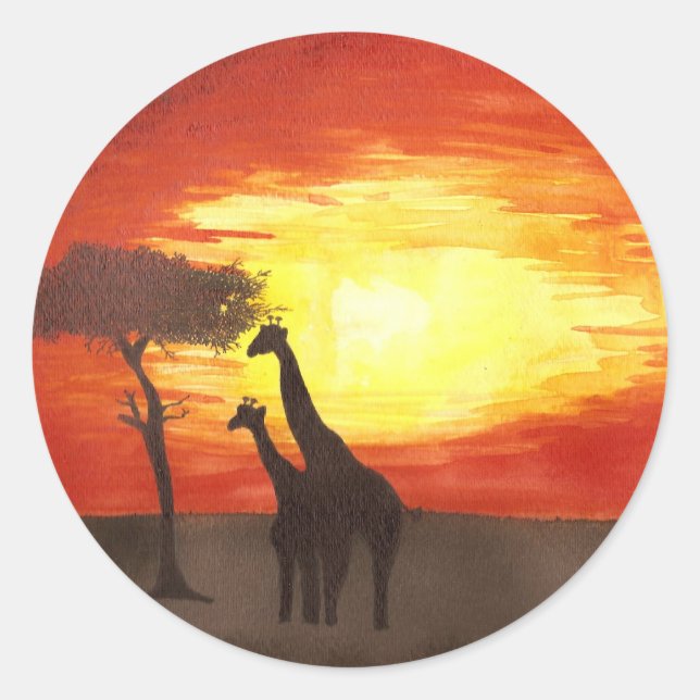 Adesivo Giraffe Silhouette (Frente)