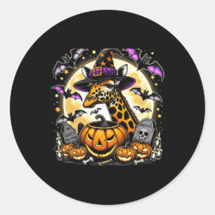 Adesivo Giraffe Witch Halloween - Arte Chocante